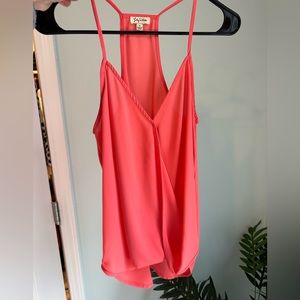 Women'a Coral Pink Flowy Tank Top Size S